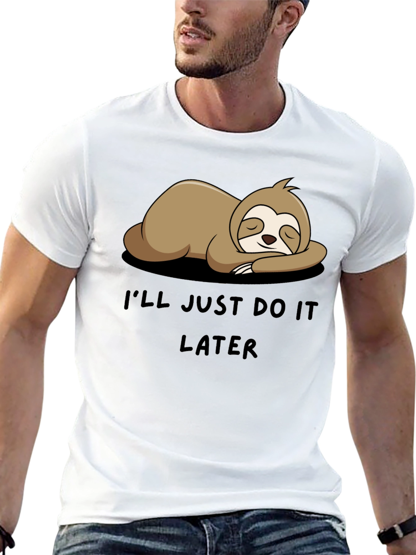 Sloth Do It Later Funny Graphic Tee