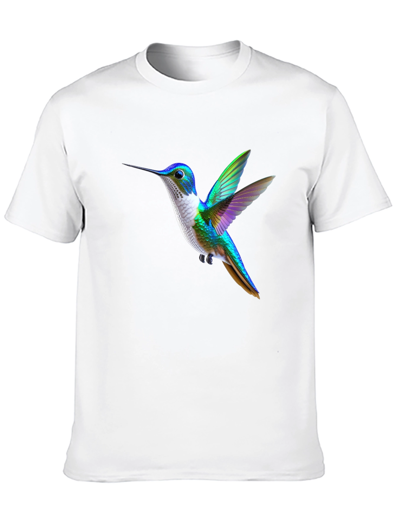 Hummingbird Graphic Black T-Shirt - Nature Inspired Design