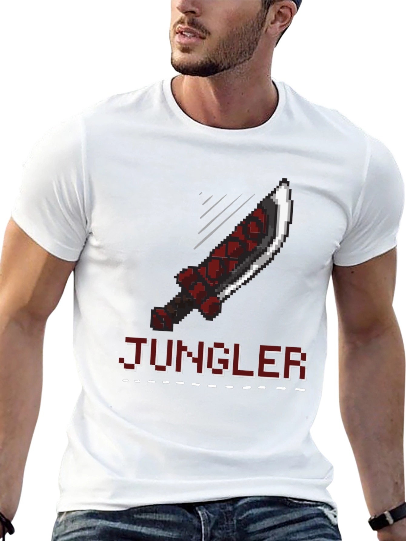 Pixel Art Jungler T-Shirt - Gaming Apparel