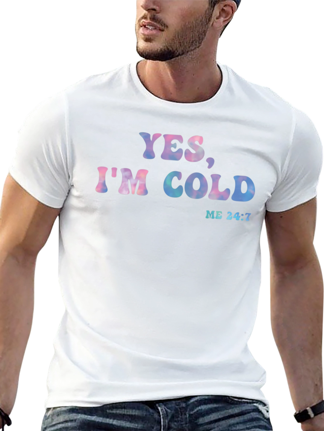 Yes Im Cold Graphic Tee - Soft Cotton Blend