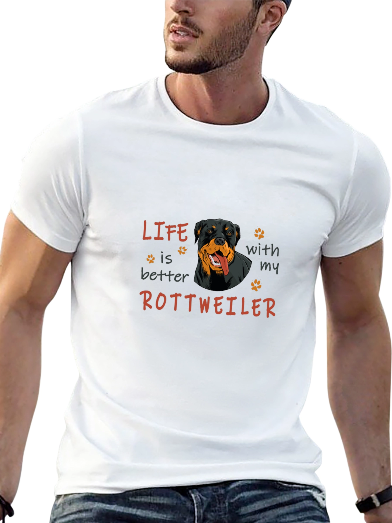 Rottweiler Life Better T-Shirt - Dog Lover Tee