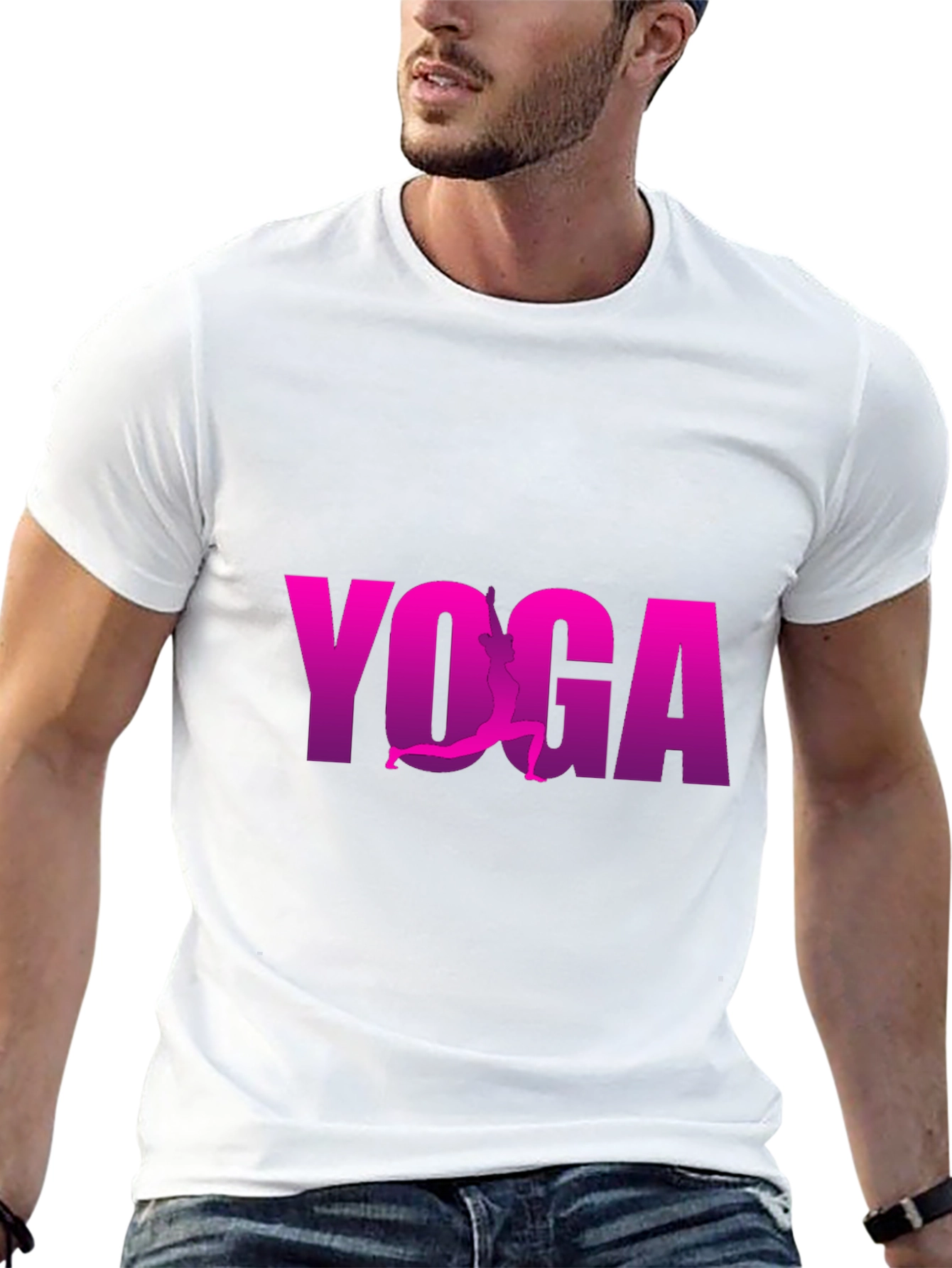 Yoga Silhouette Tee - Mens Black Graphic T-Shirt