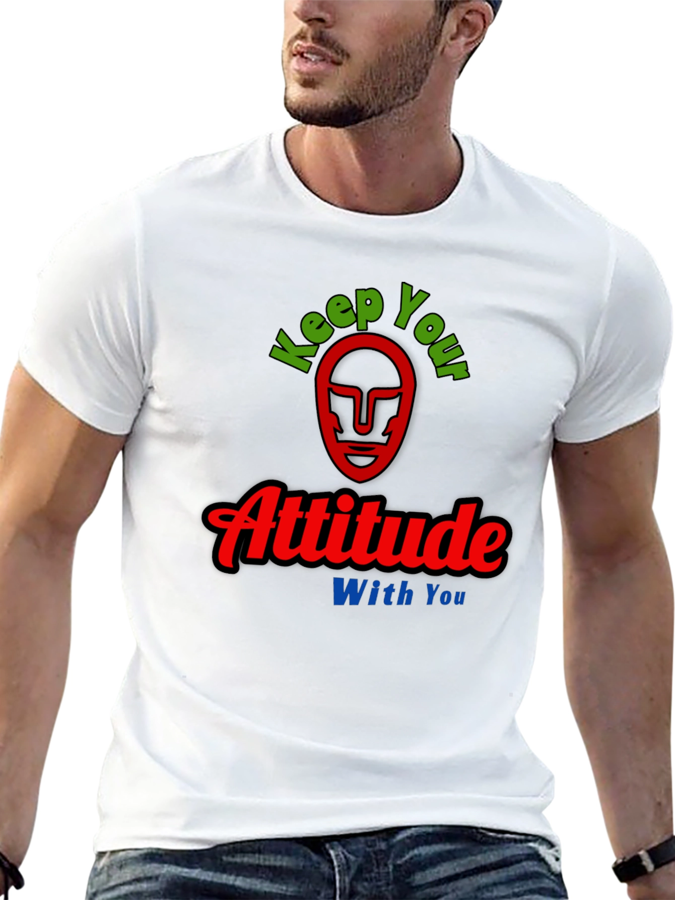 Keep Your Attitude With You Mens Black T-Shirt