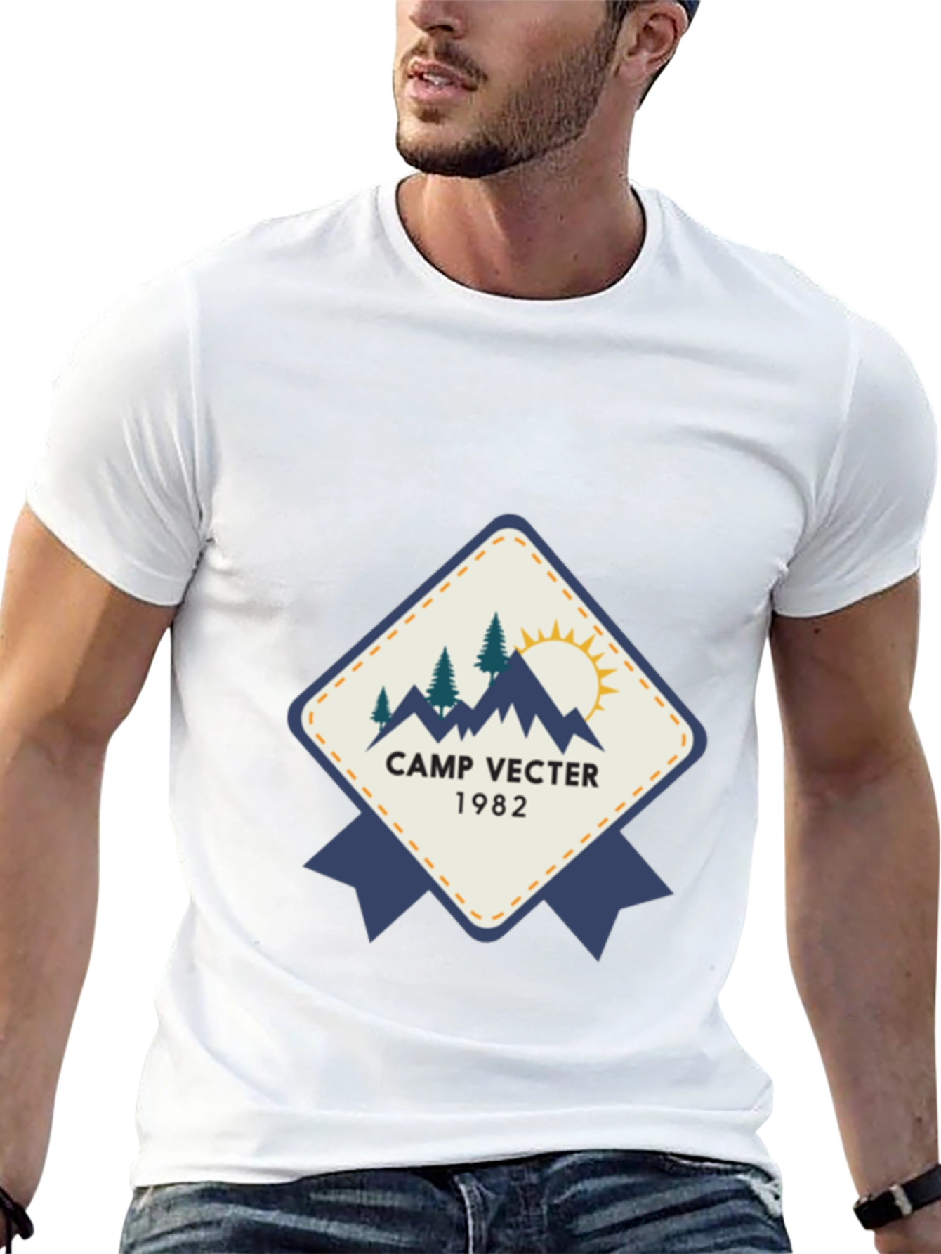 Camp Vecter 1982 Black Graphic Tee