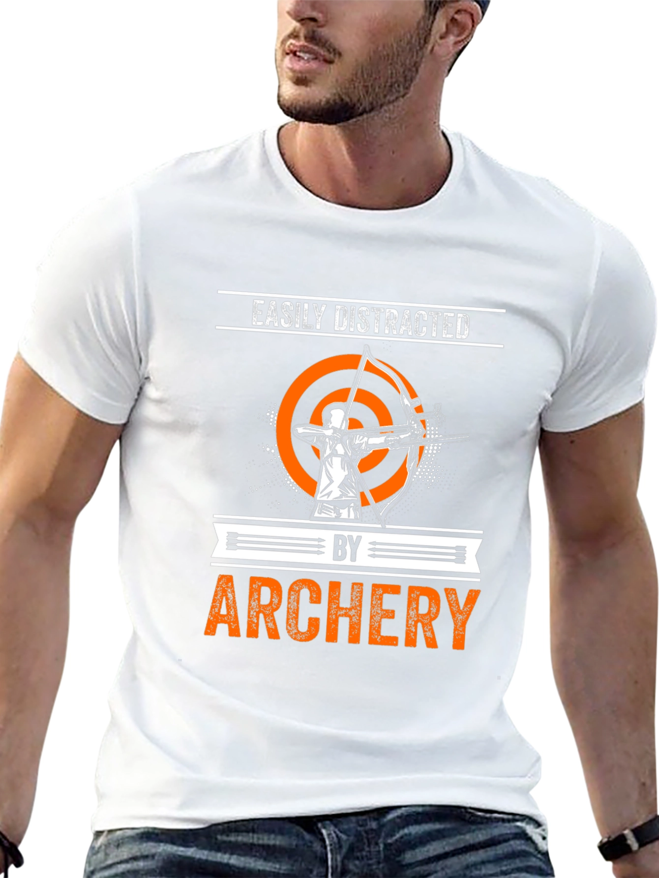 Easily Distracted by Archery Black T-Shirt