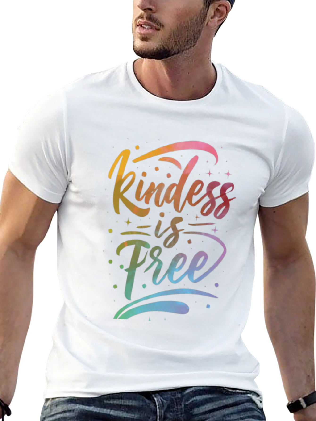 Kindness is Free Graphic Tee - Mens Black T-Shirt