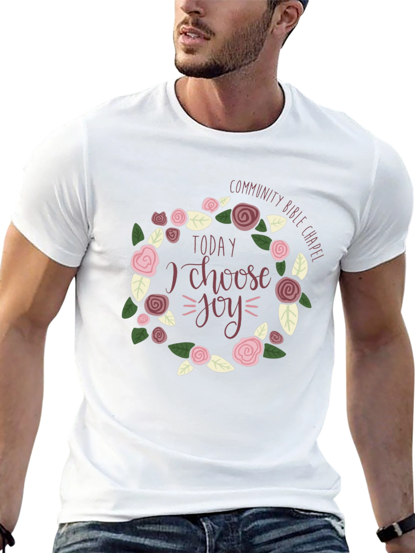 Choose Joy Floral Graphic T-Shirt