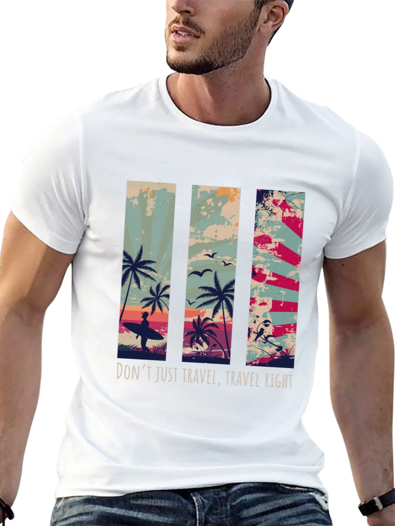 Travel Right Graphic T-Shirt - Island Vibes