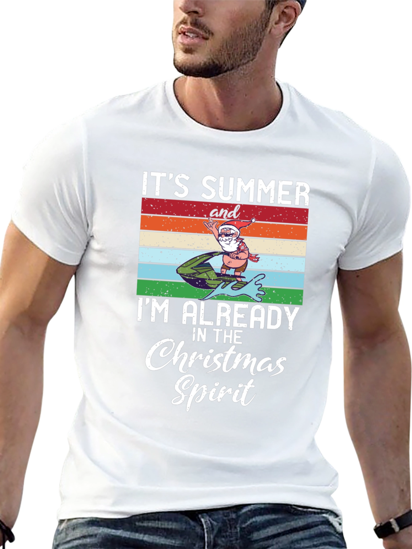 Summer Christmas Spirit Graphic Tee