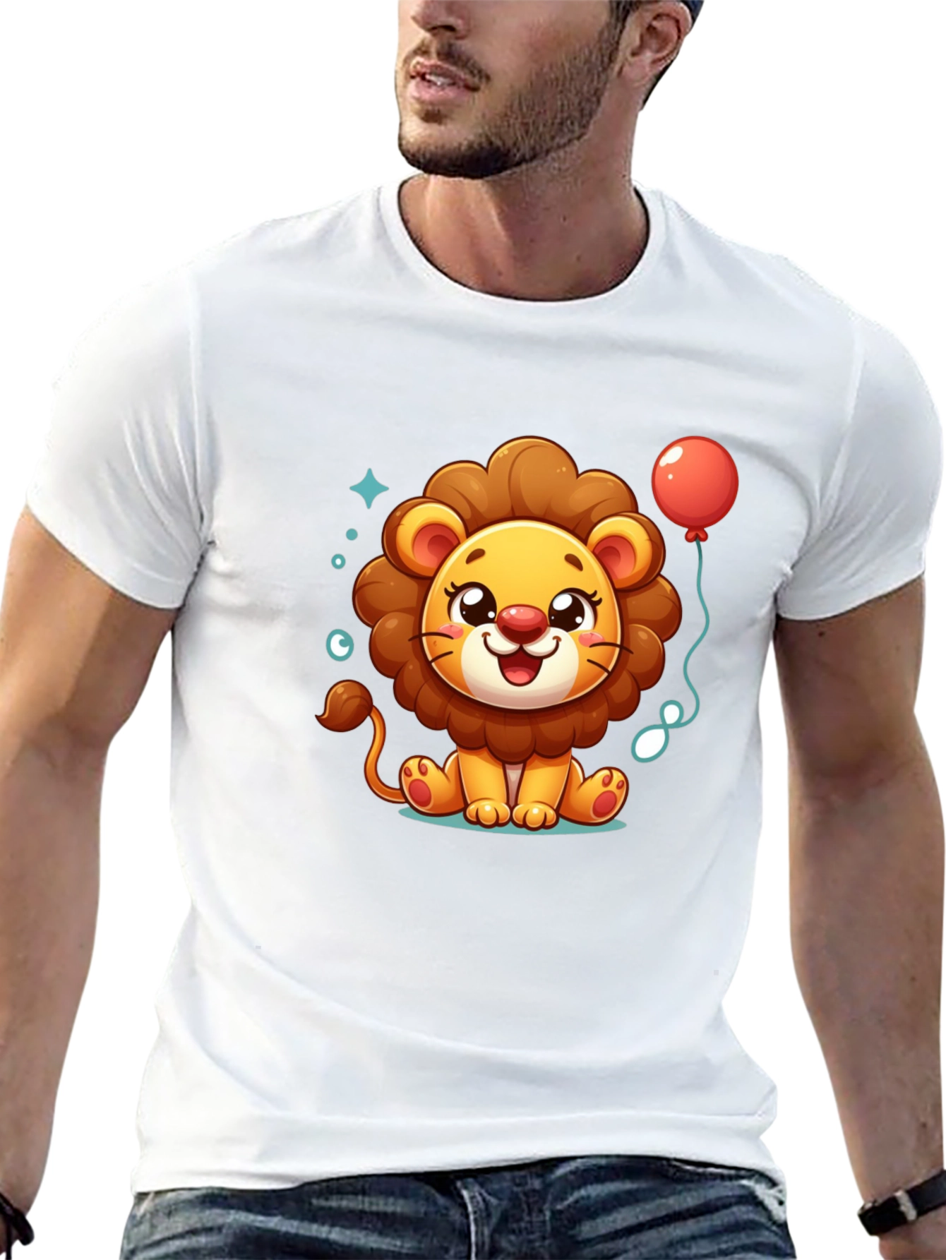 Cute Cartoon Lion Graphic Tee