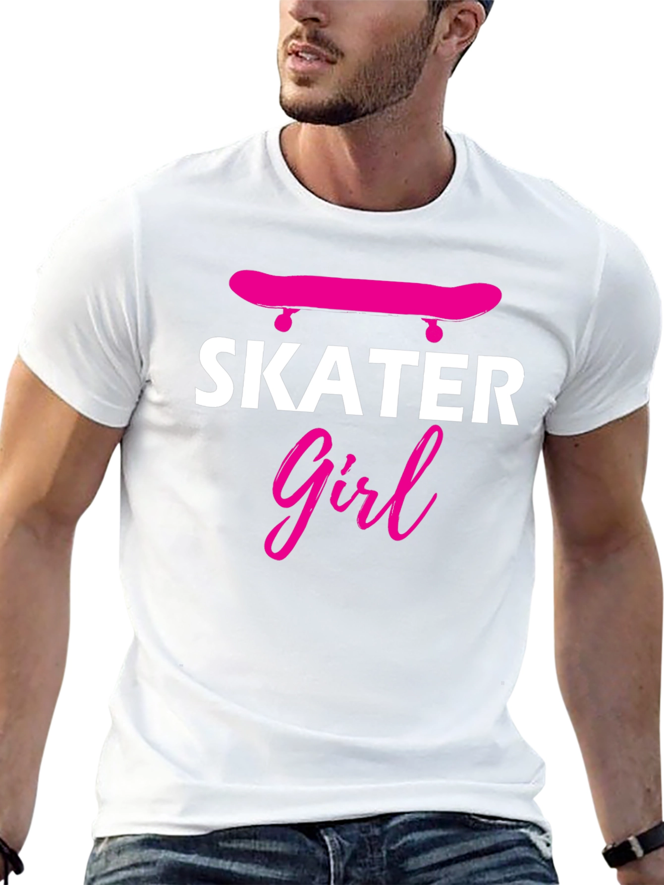 Skater Girl Graphic T-Shirt - Trendy Skateboarding Tee