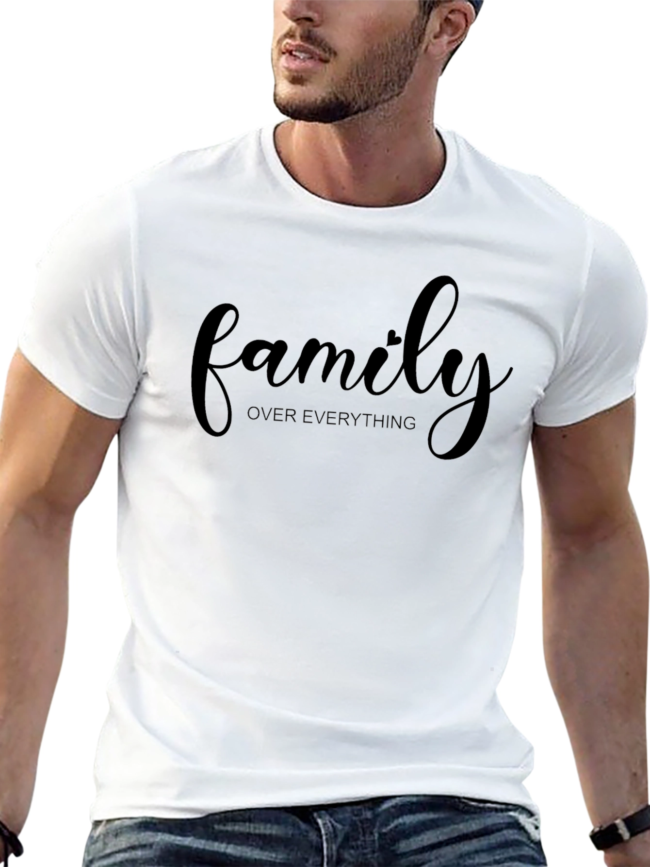 Family Over Everything Black Graphic Tee