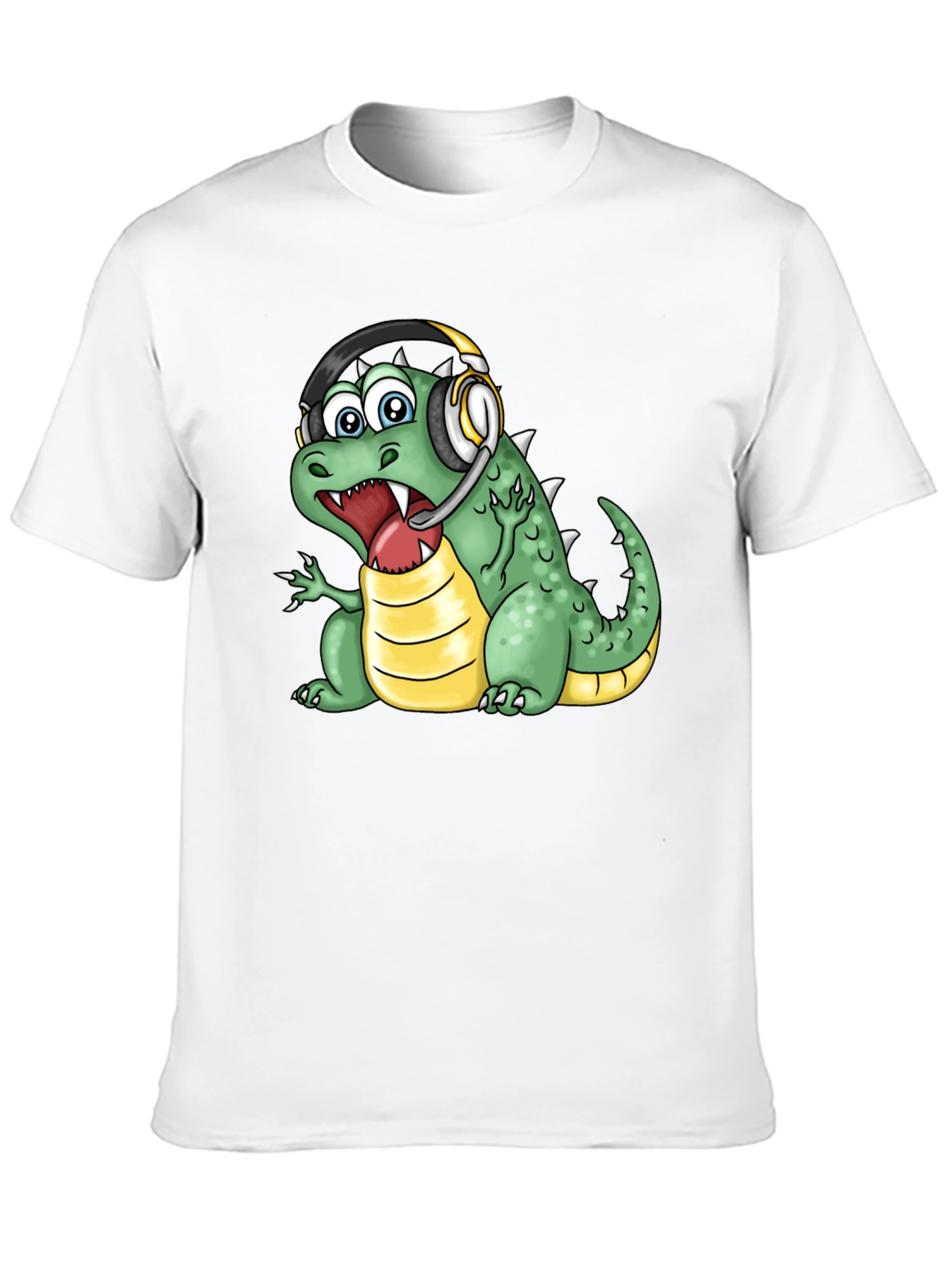 Gamer Dino Graphic Tee - Black