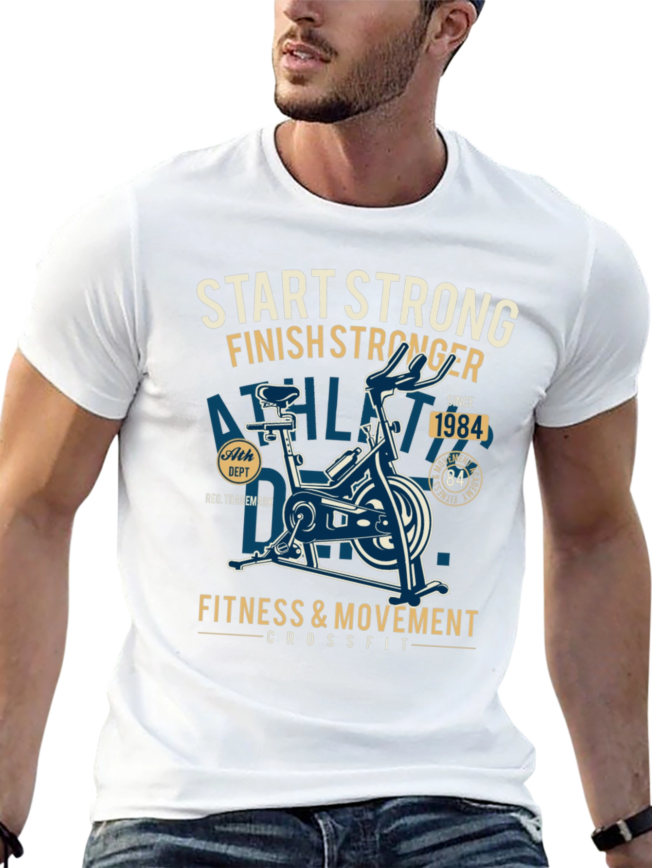 Start Strong Finish Stronger Fitness T-Shirt
