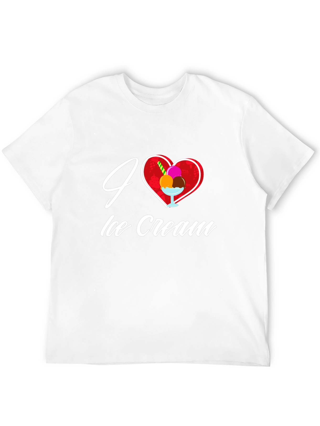 I Love Ice Cream Graphic Tee - Black