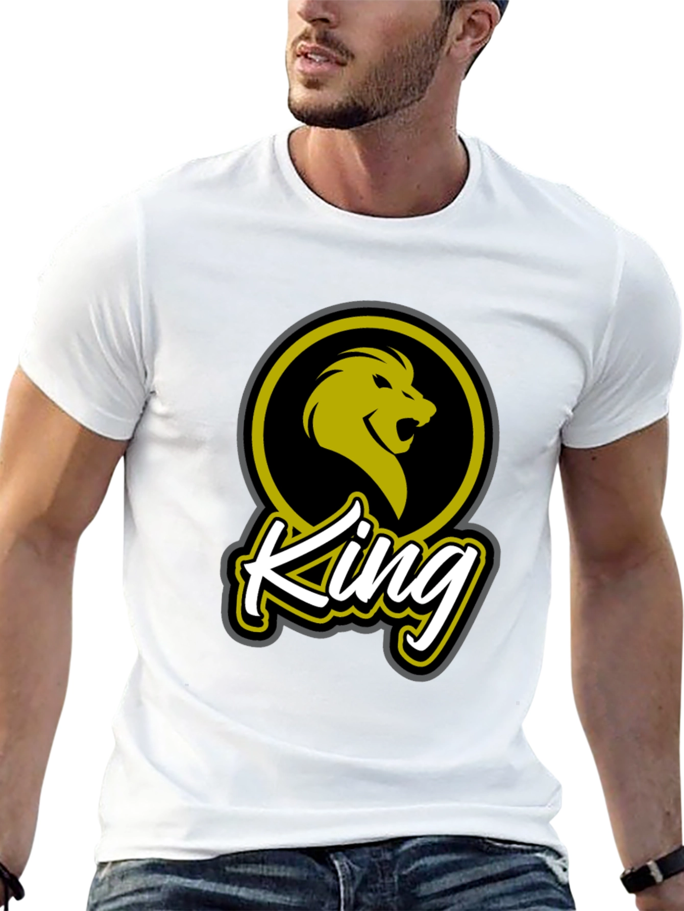 King Lion Graphic Tee - Stylish Black T-Shirt