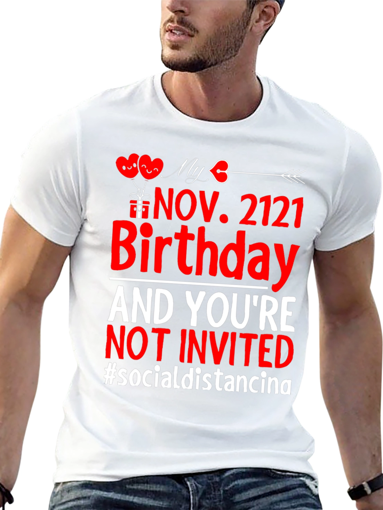 Social Distancing Birthday T-Shirt