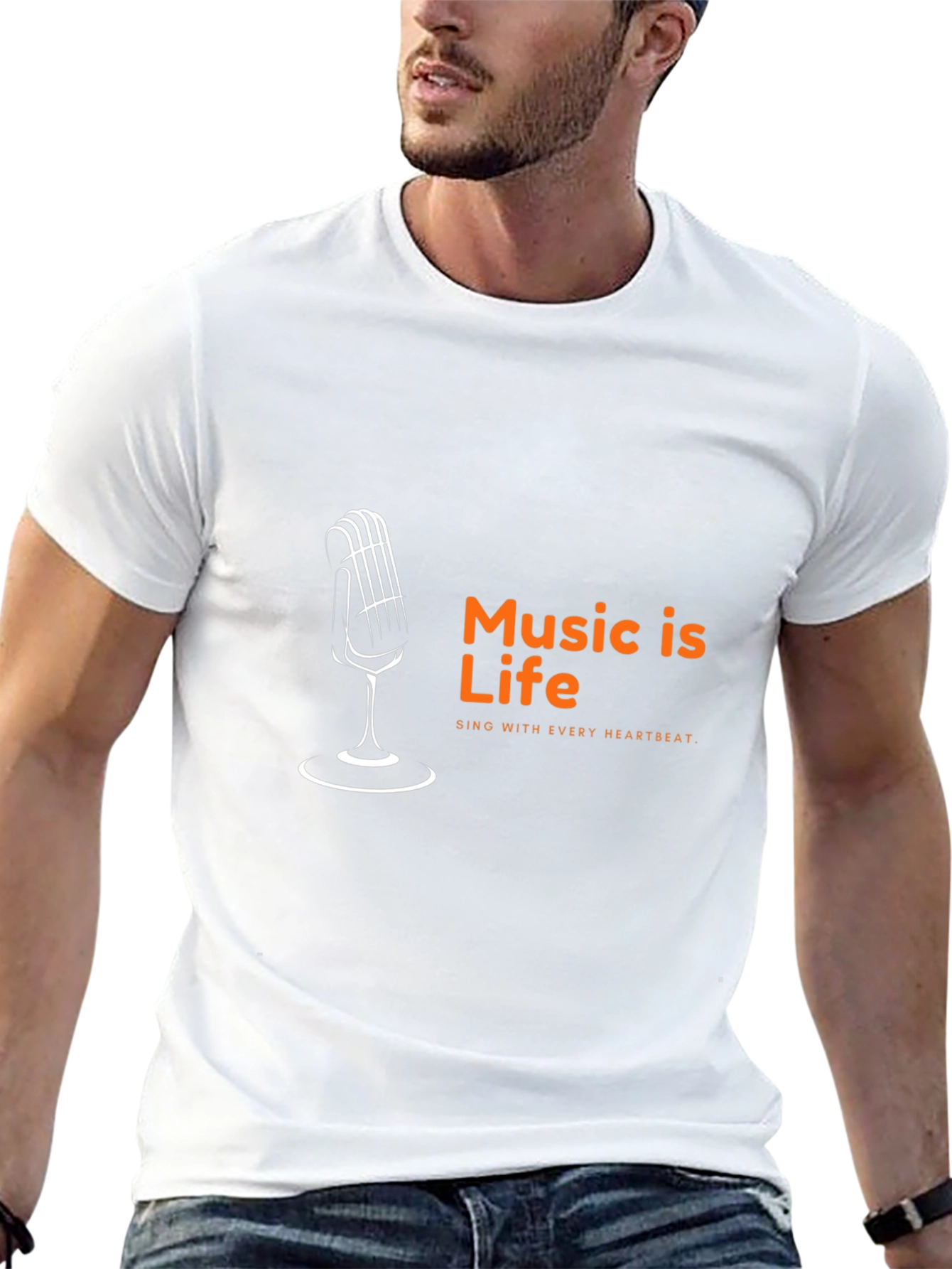 Music is Life T-Shirt - Sing with Every Heartbeat