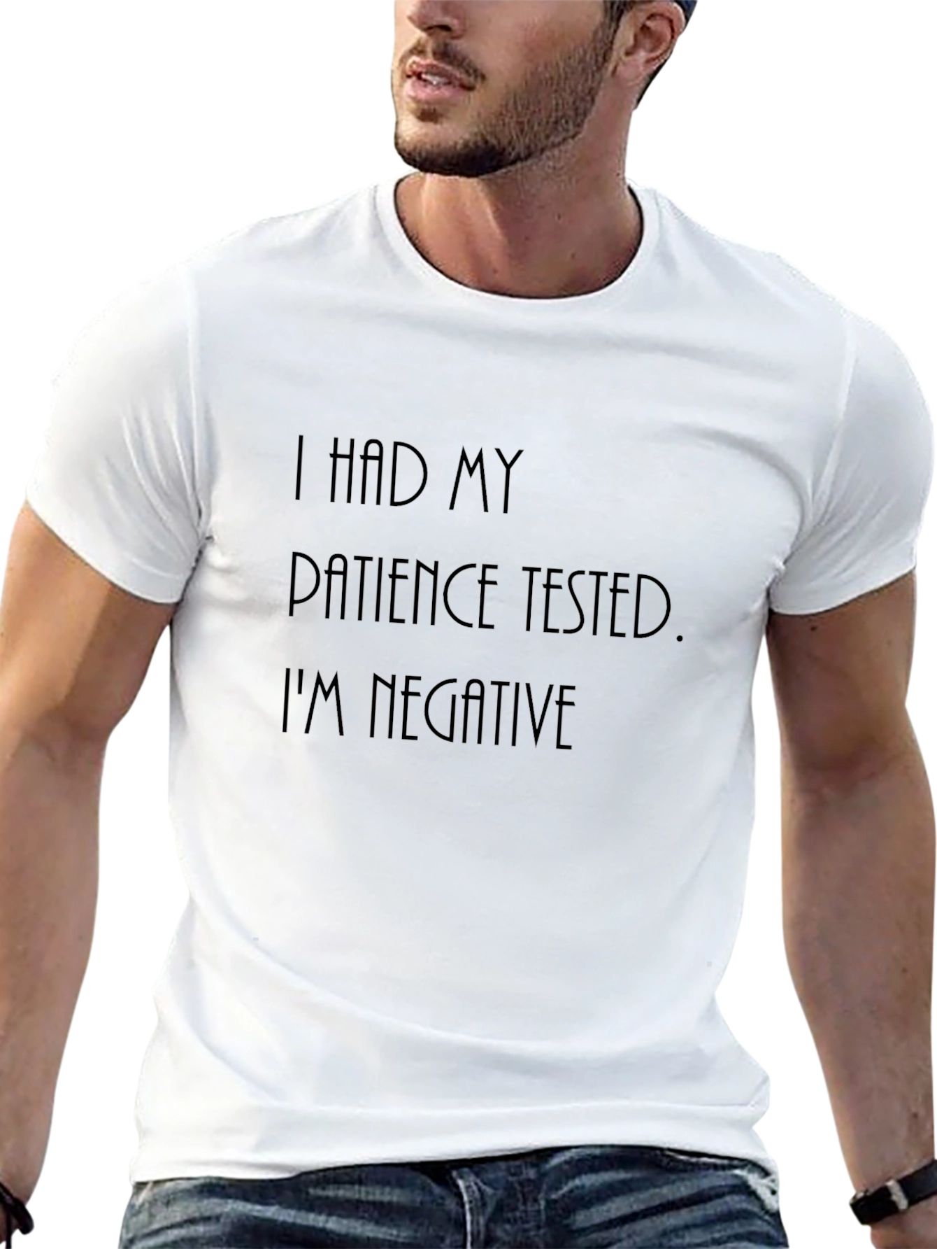 Patience Tested Negative Black T-Shirt