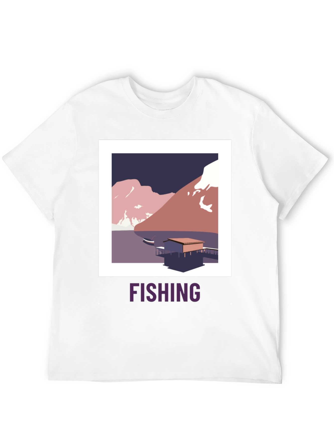 Fishing T-Shirt - Mountain Lake Design