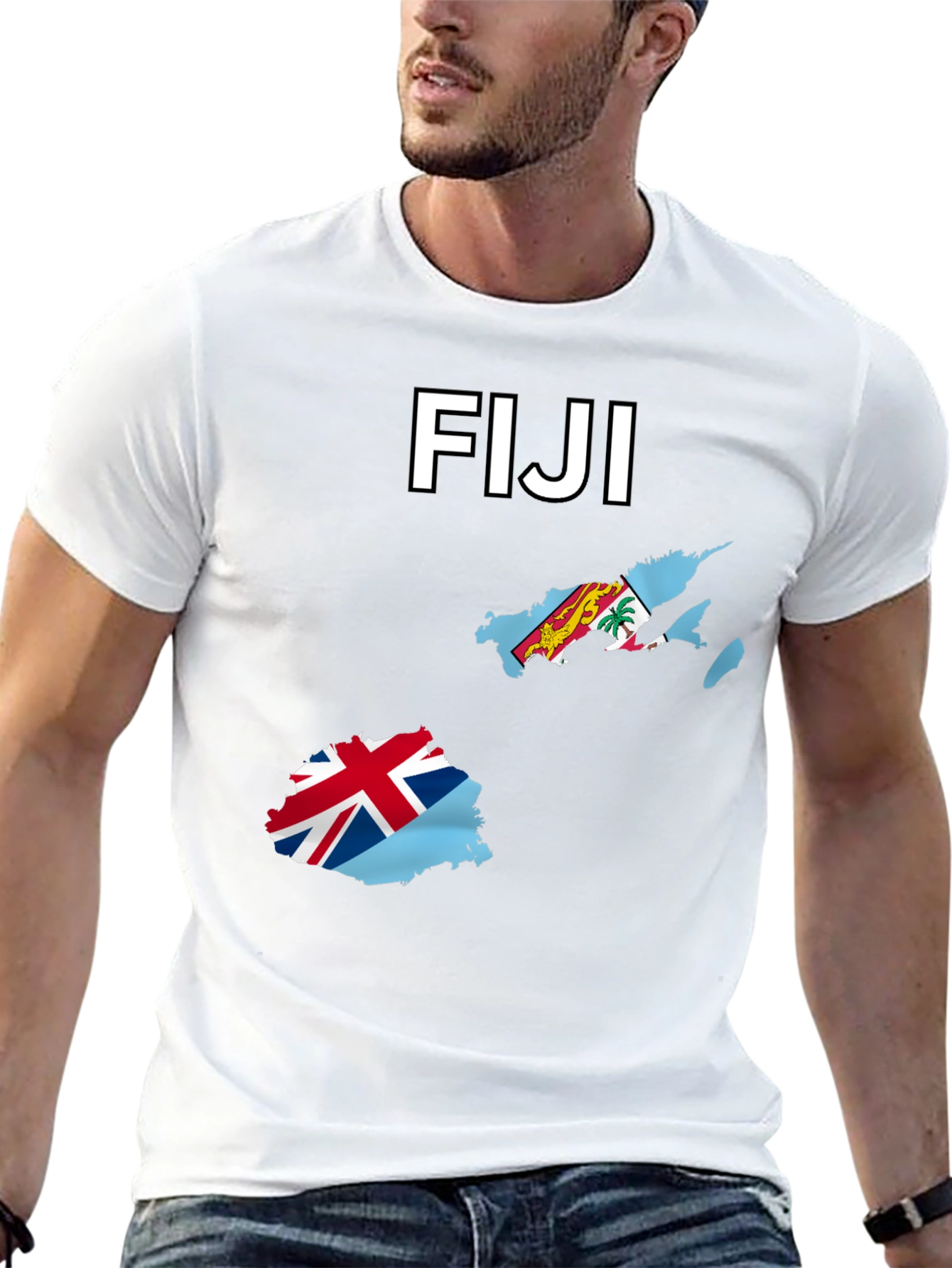 Fiji Map Flag T-Shirt - Country Pride Tee
