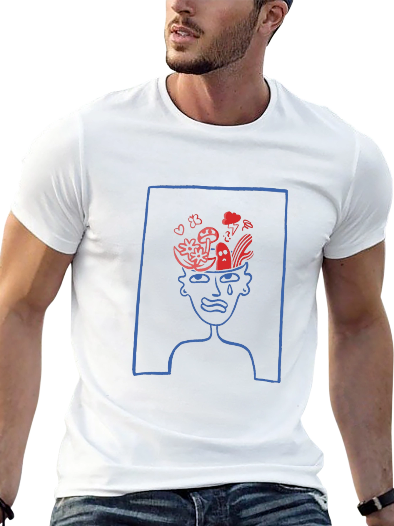Unique Graphic Tee - Emotional Artwork