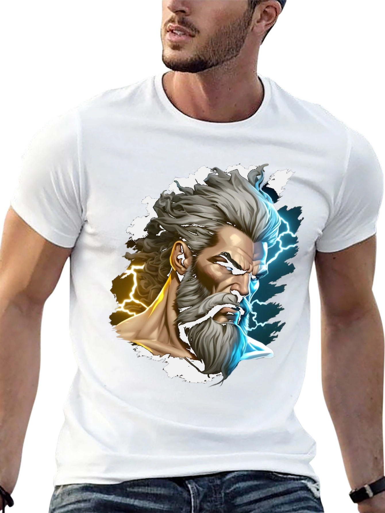 Zeus Graphic Tee - Mythic Thunder God T-Shirt