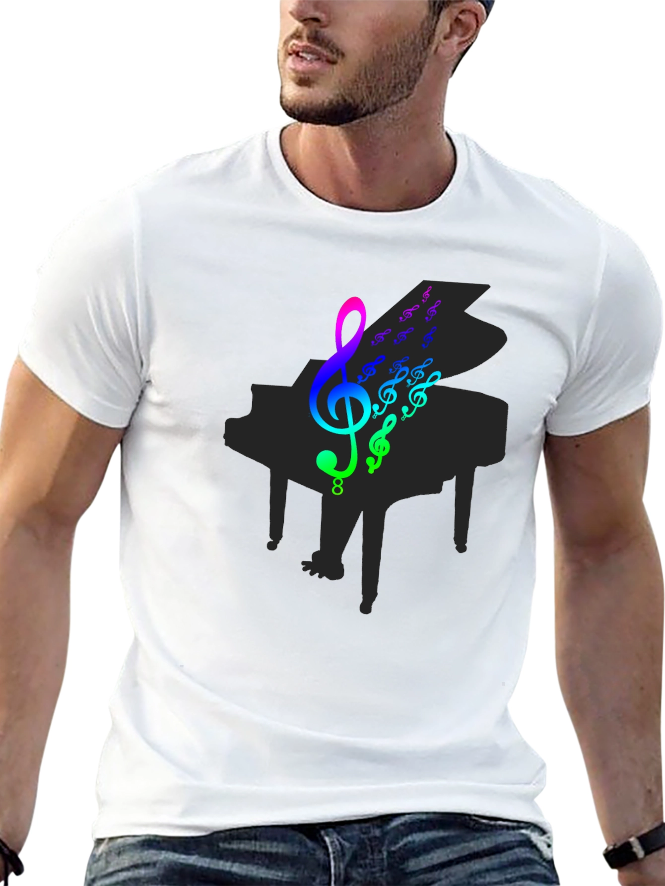 Musical Piano Graphic T-Shirt