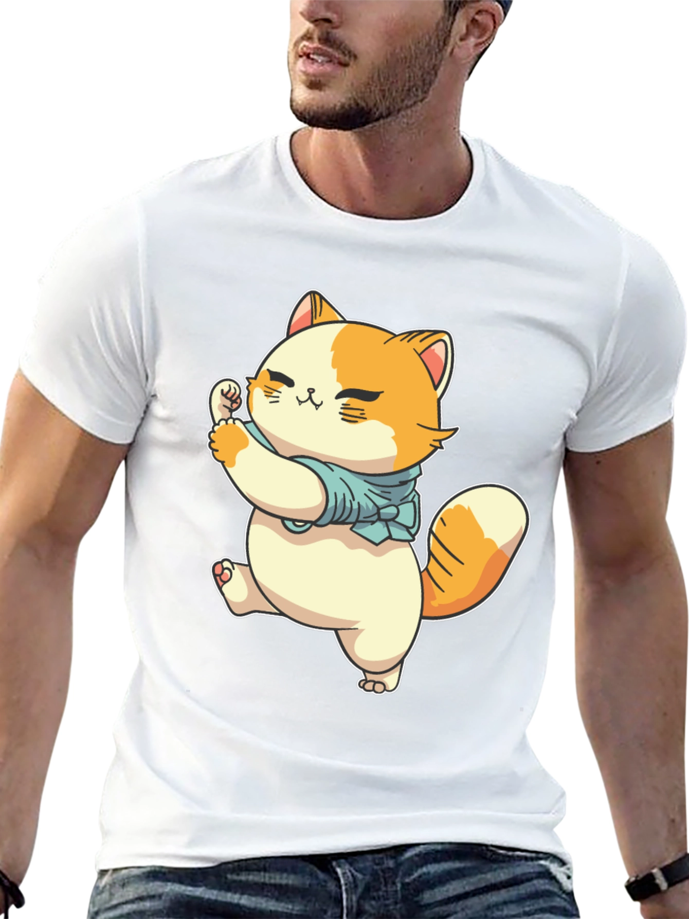 Cute Cat Graphic Tee - Unisex