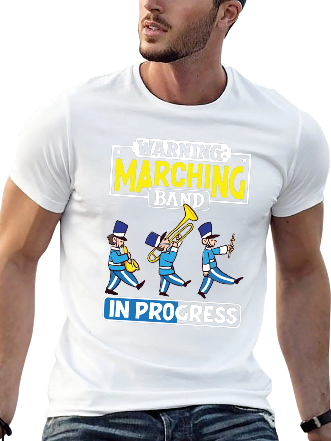 Marching Band In Progress T-Shirt Funny Band Tee