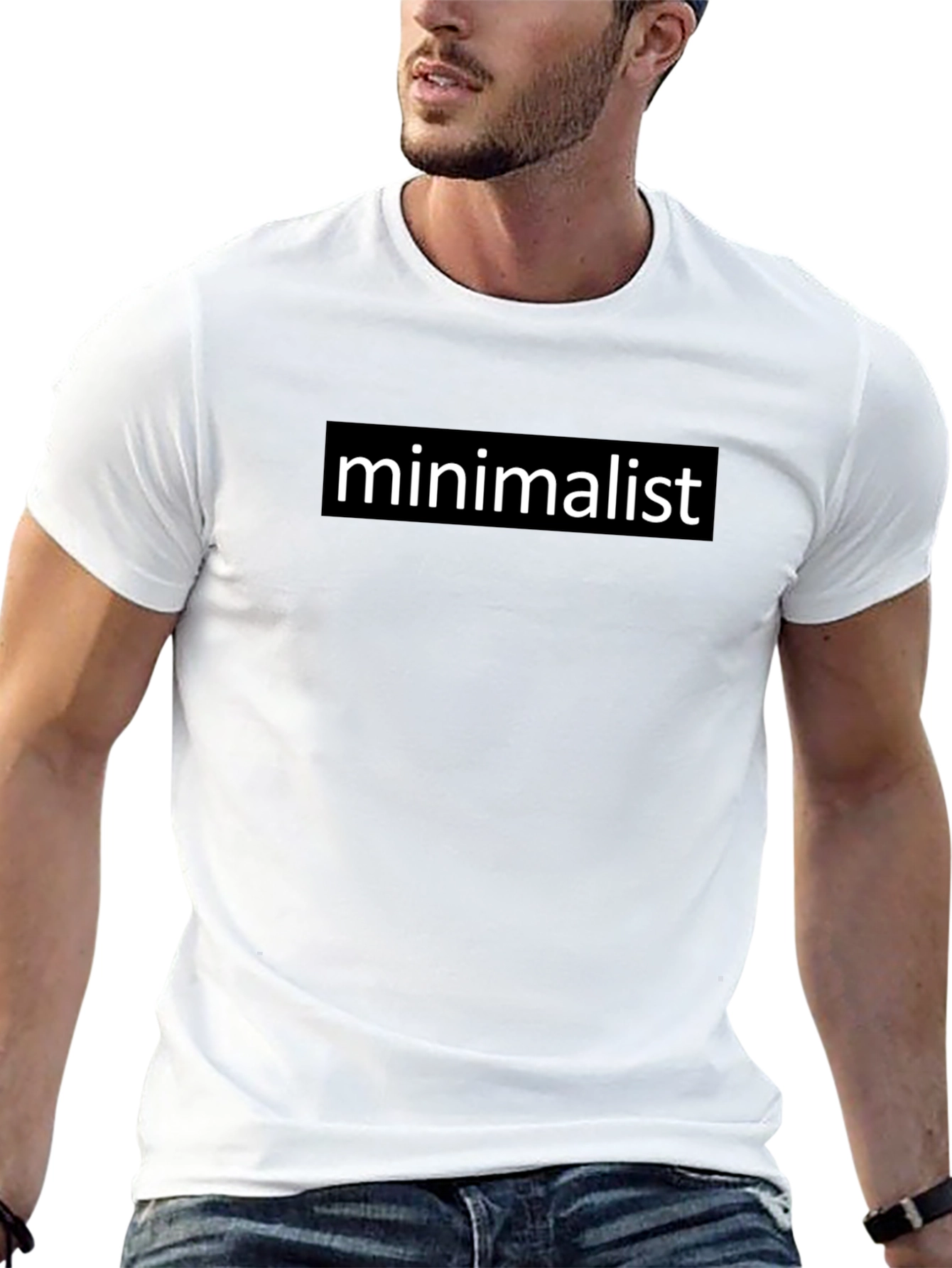 Minimalist Graphic T-Shirt - Black Cotton Tee
