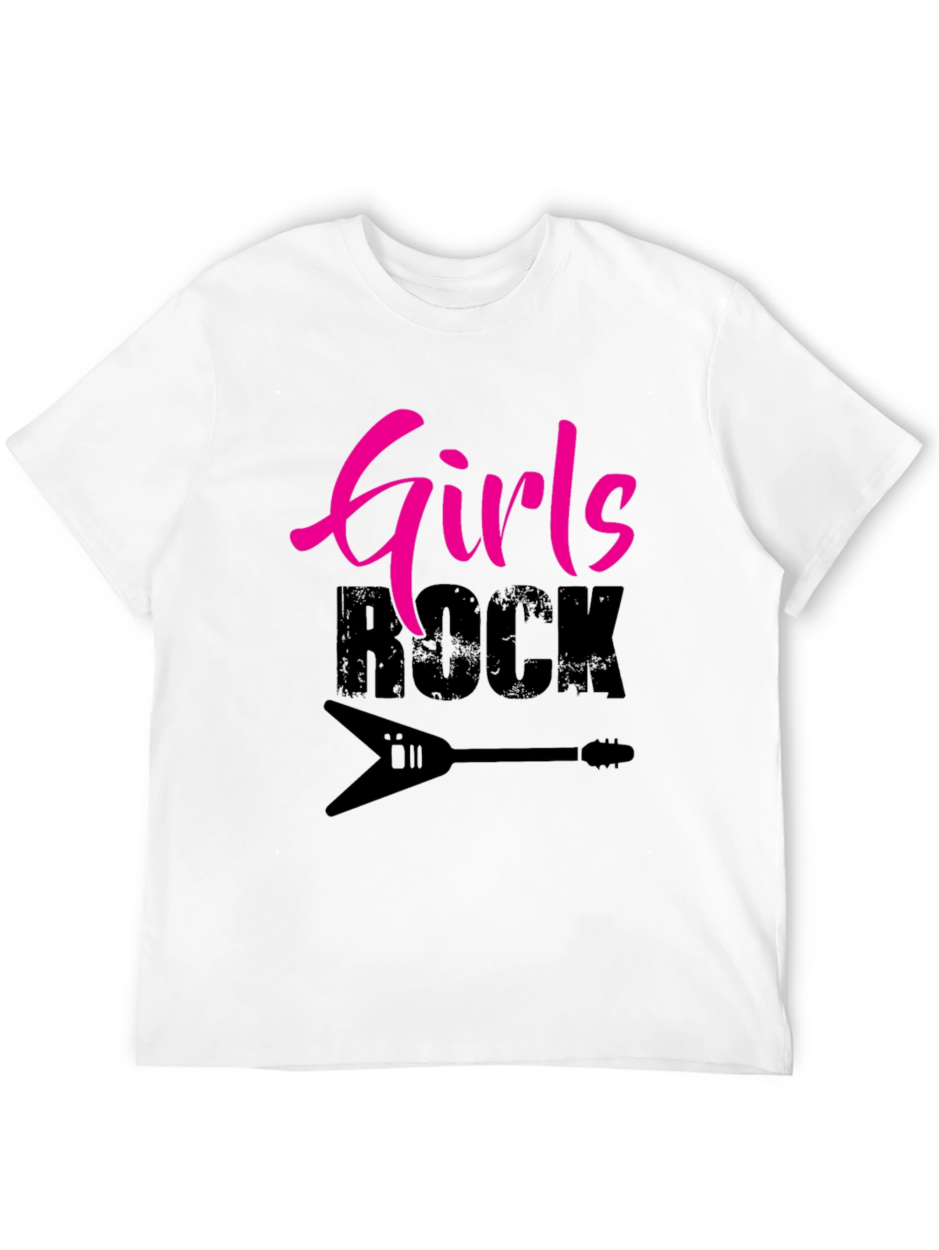 Girls Rock Guitar T-Shirt - Black