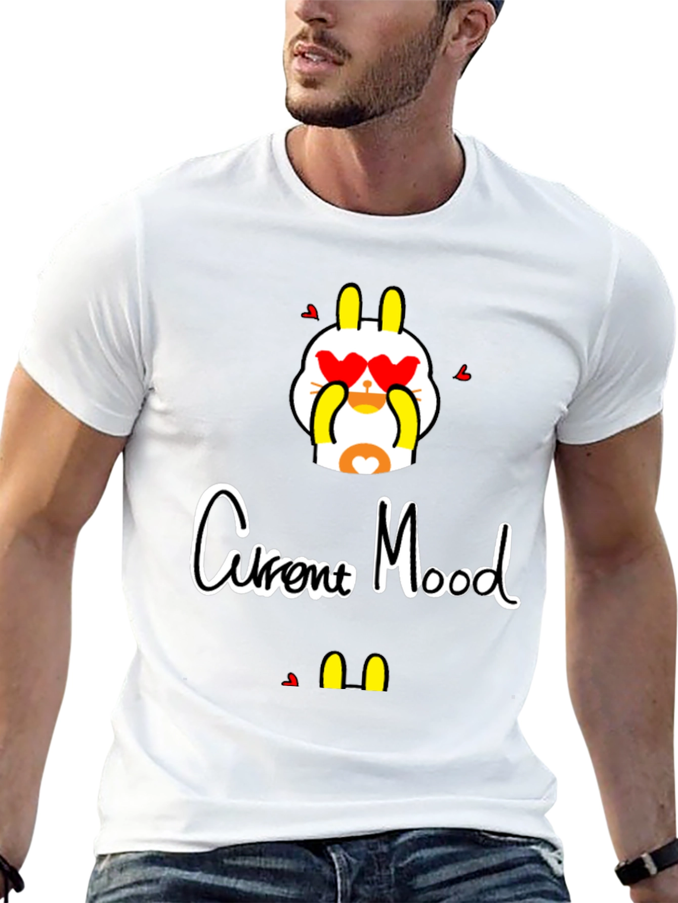 Current Mood Graphic Tee - Stylish Black T-Shirt