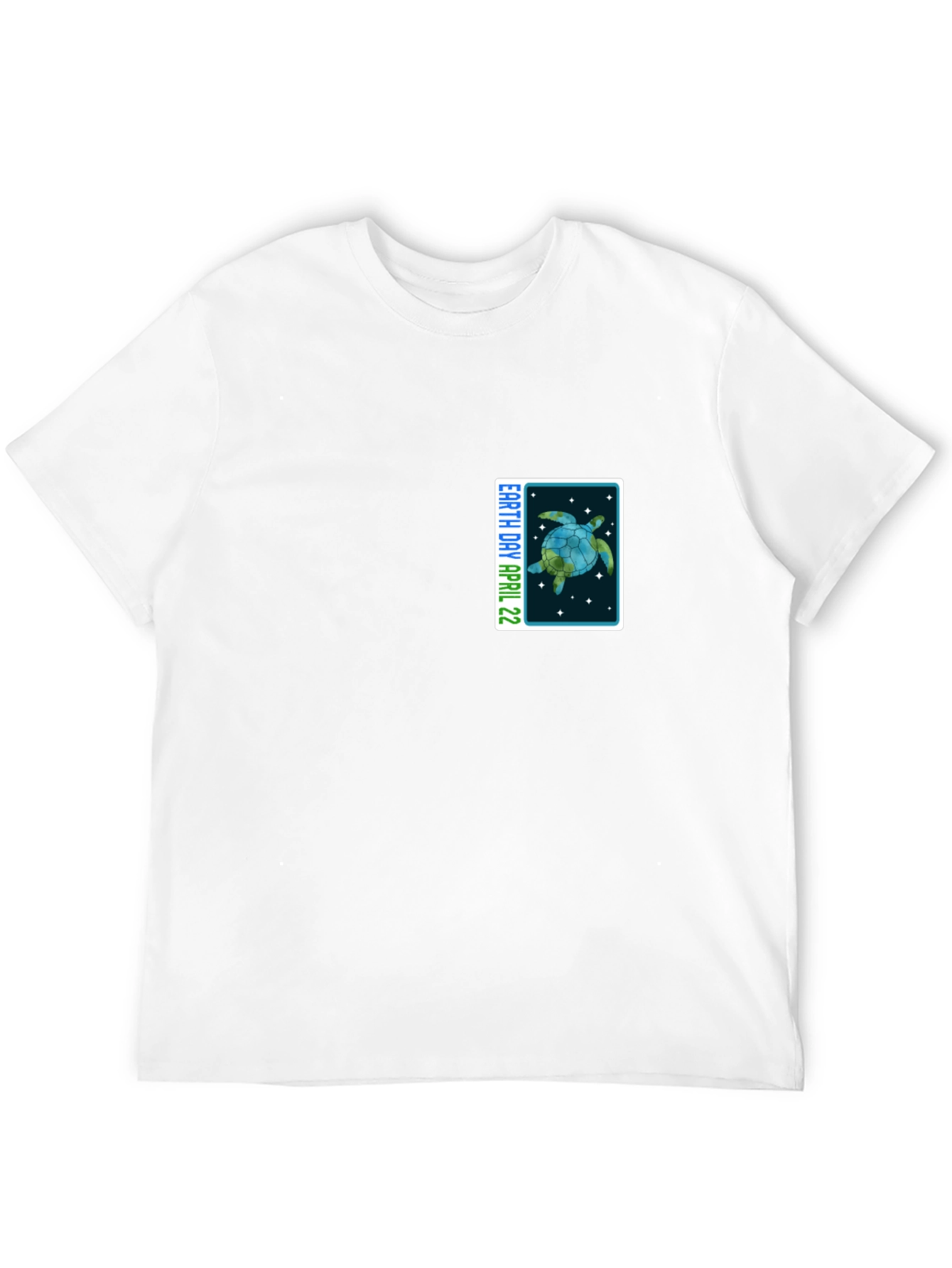 Earth Day April 22 Turtle Graphic Black T-Shirt
