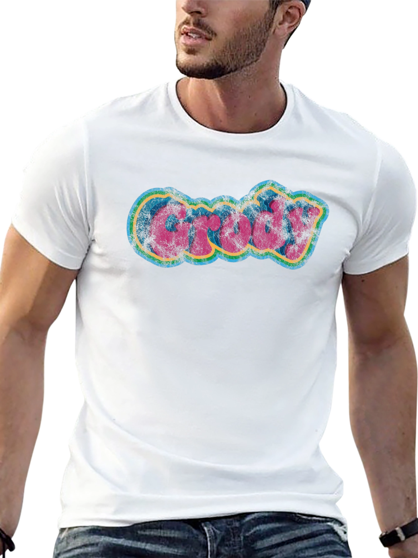 Groovy Retro Style Black T-Shirt