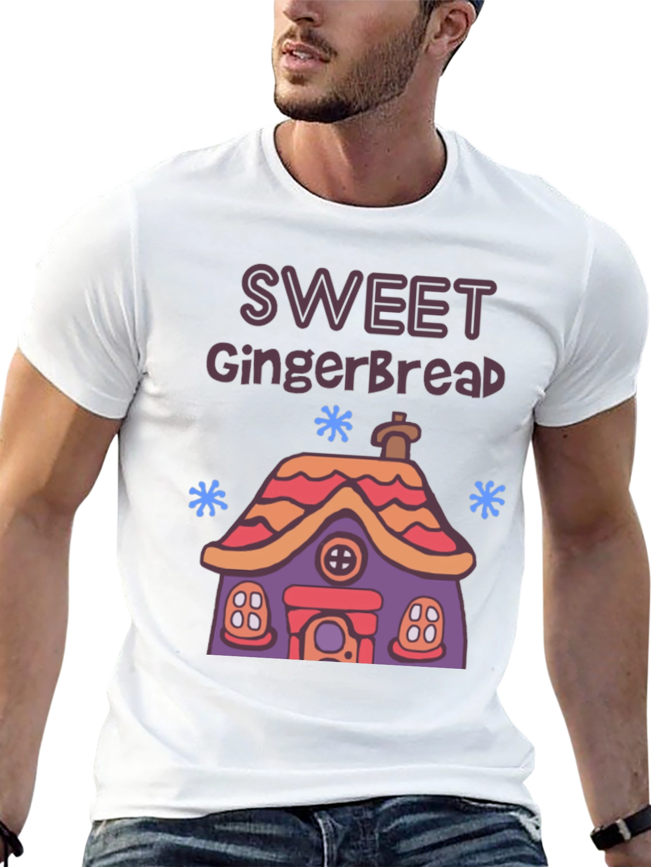 Sweet Gingerbread House Graphic T-Shirt