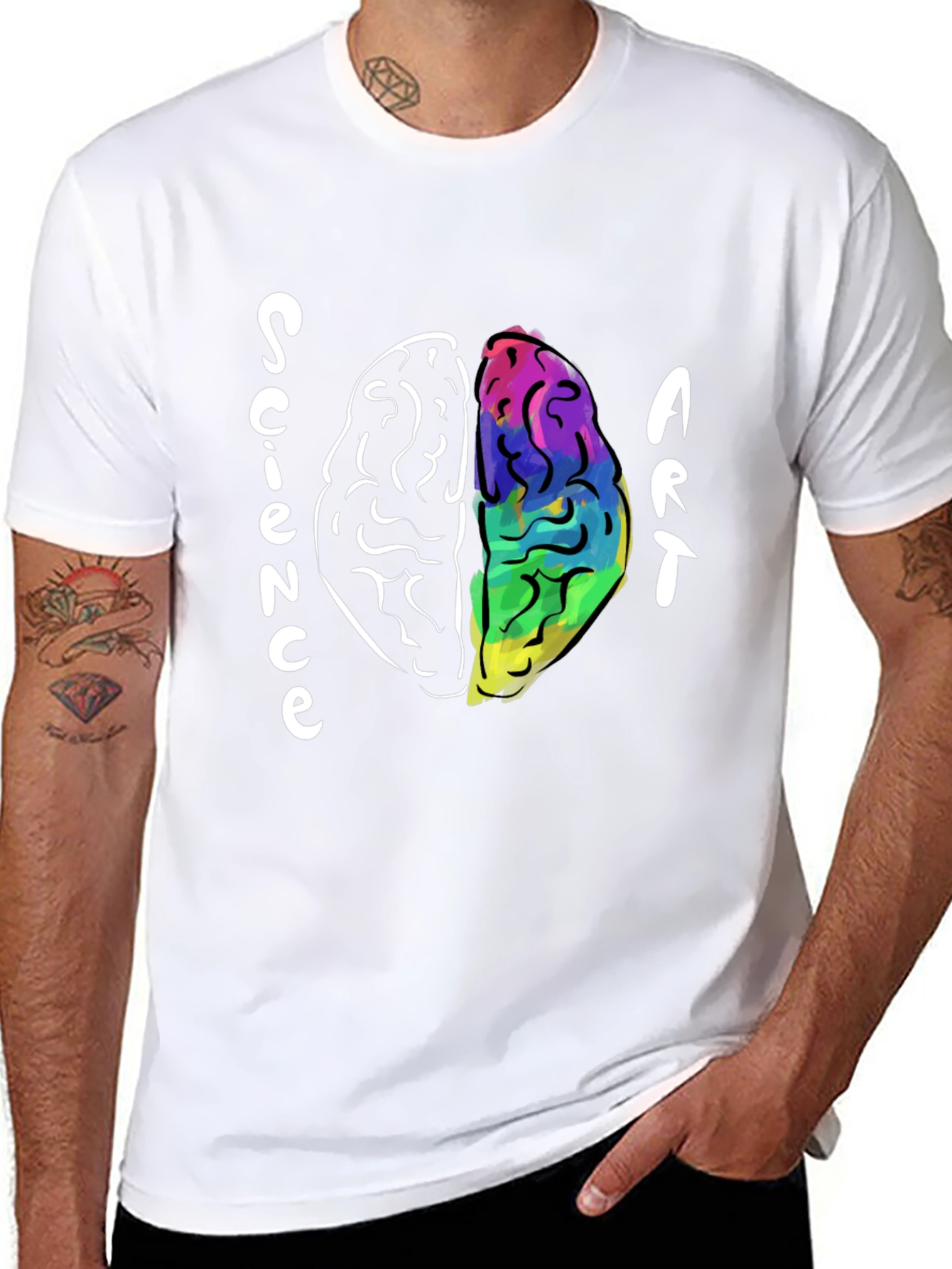 Science Meets Art Brain T-Shirt