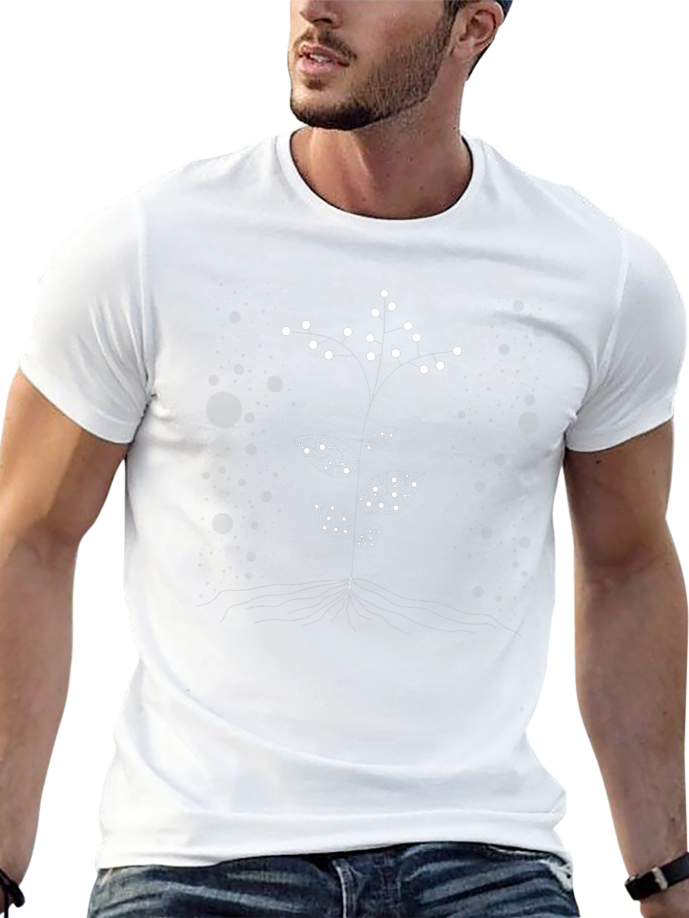 Abstract Tree Graphic Tee - Mens Black T-Shirt