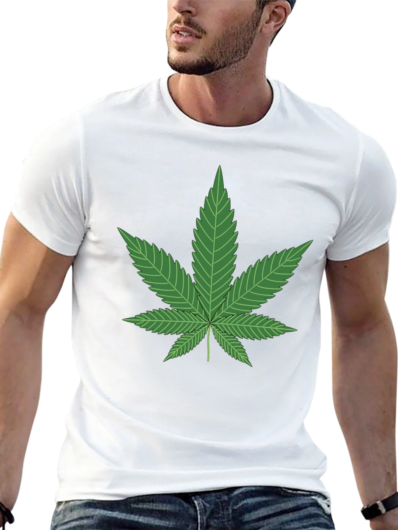 Cannabis Leaf Graphic T-Shirt