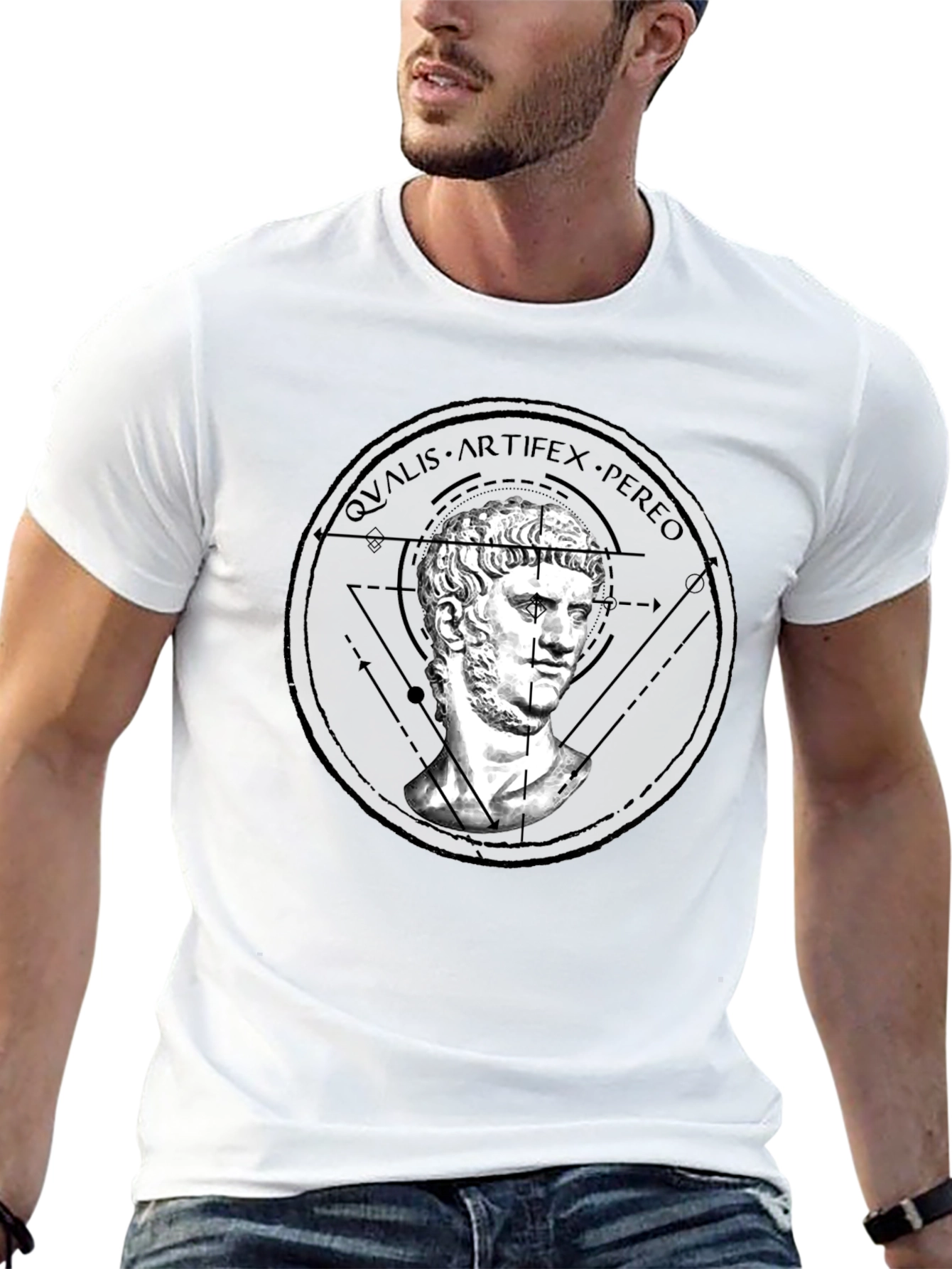 Artifex Pereo Bust Graphic Tee - Black
