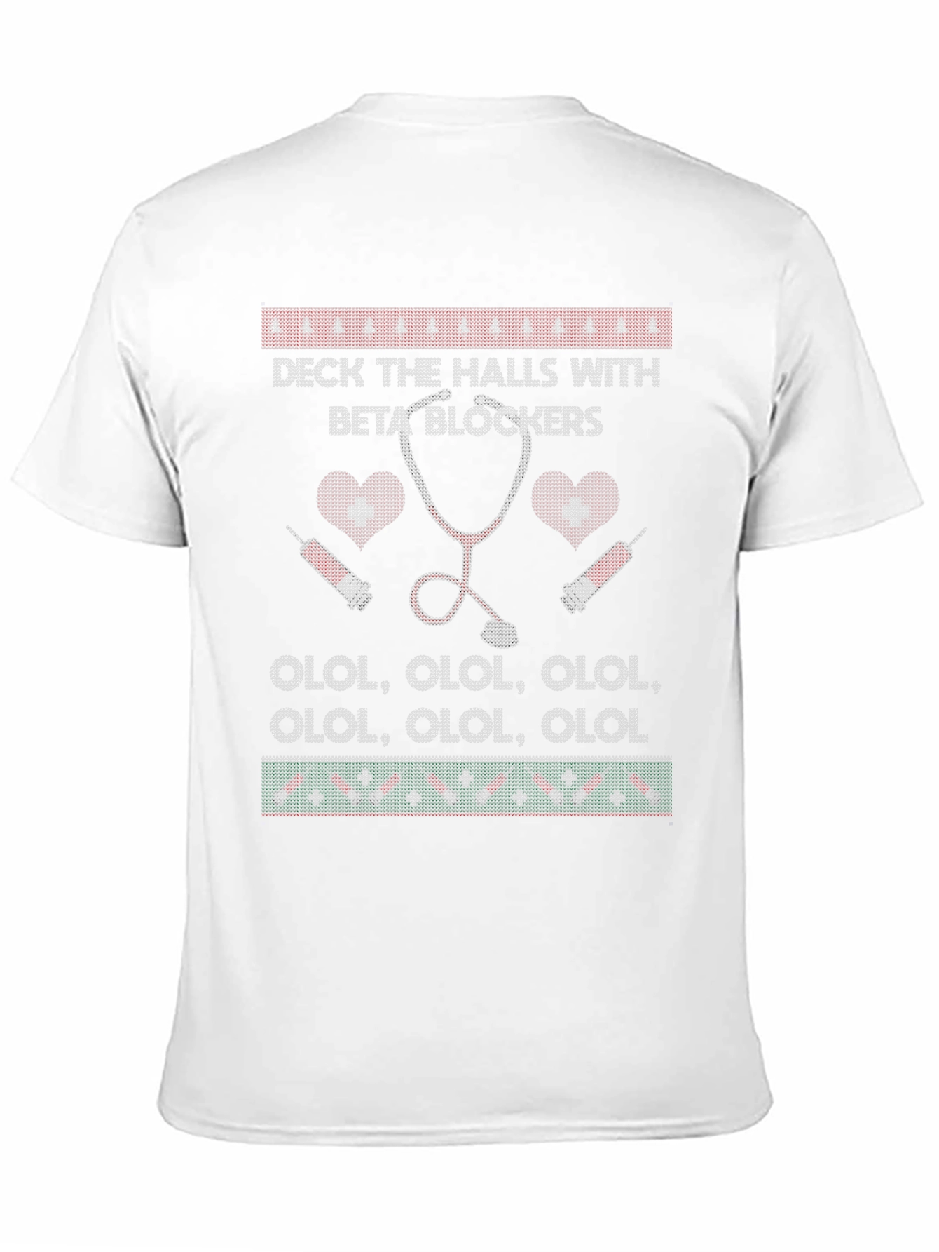Deck the Halls with Beta Blockers Ugly Christmas T-Shirt