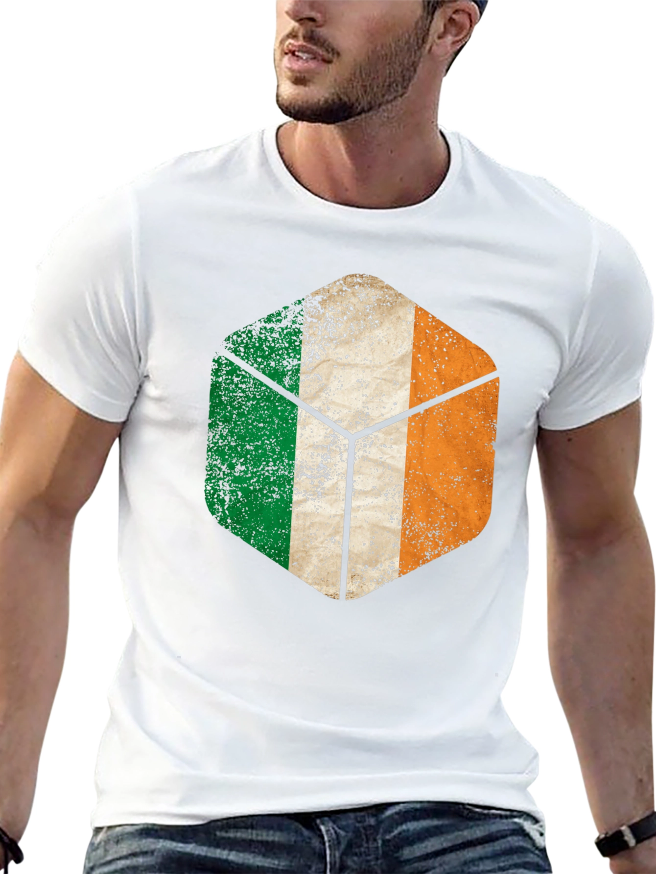 Ireland Flag Cube Graphic Tee