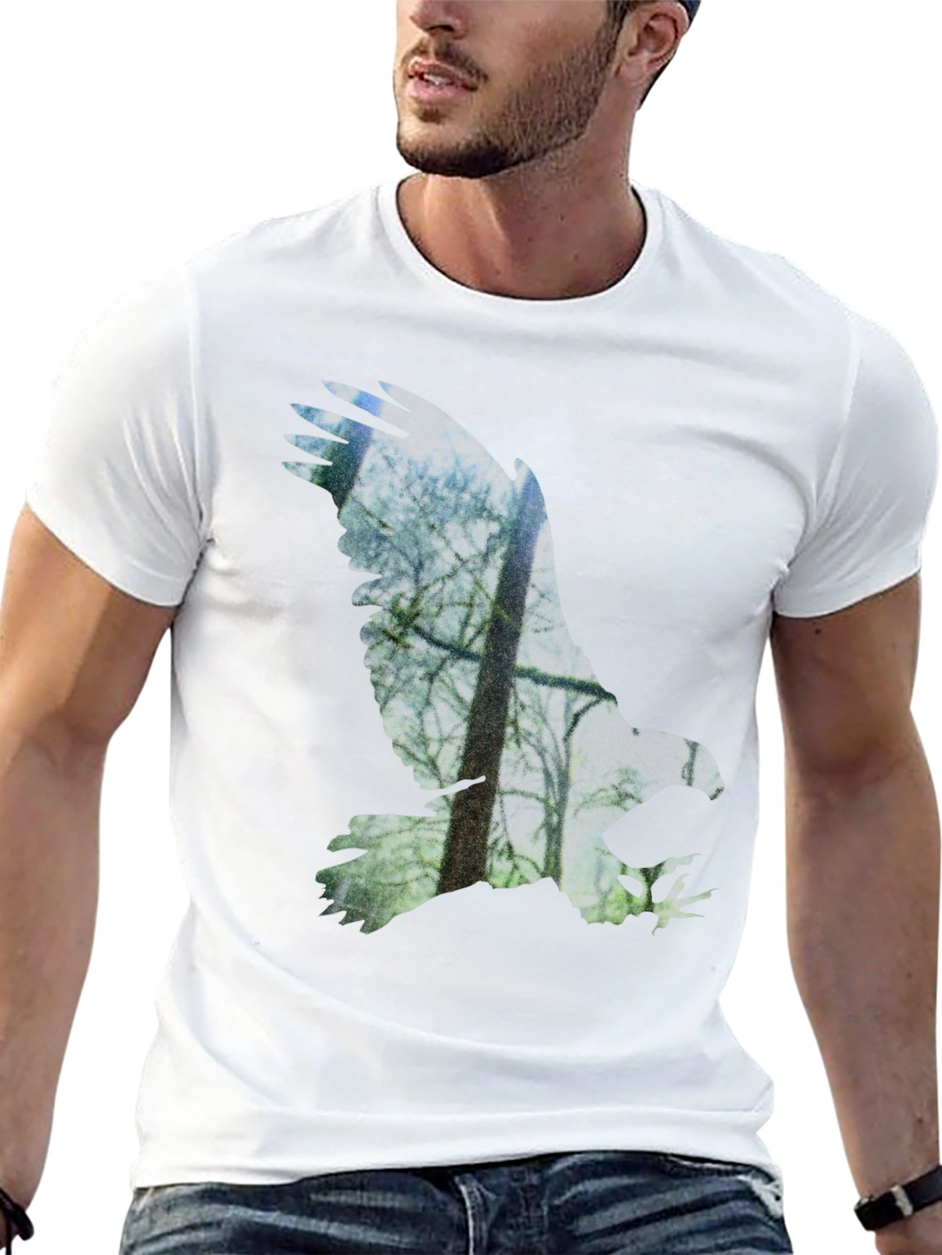 Eagle Silhouette Mens Graphic Tee