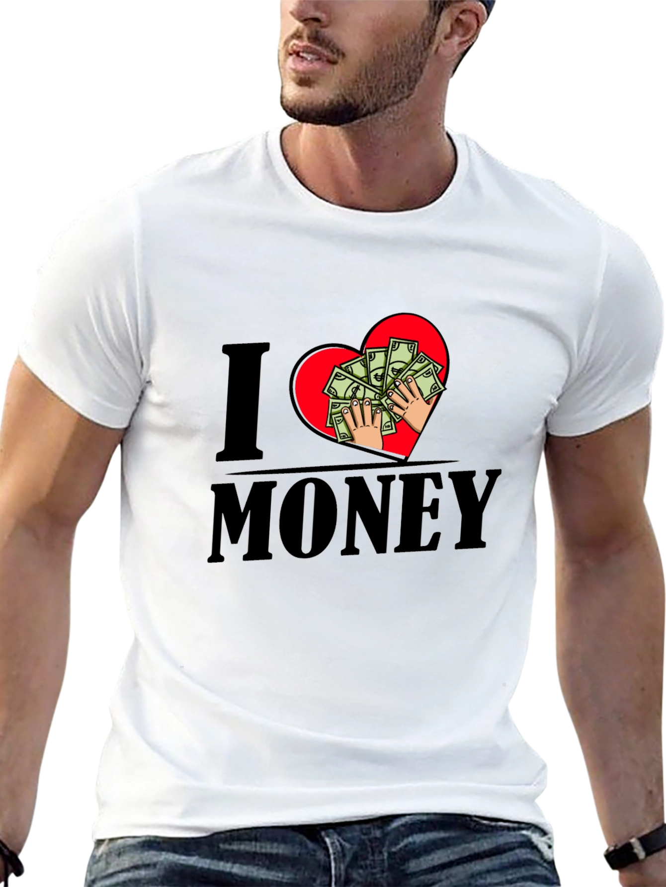 I Heart Money T-Shirt - Graphic Print Tee