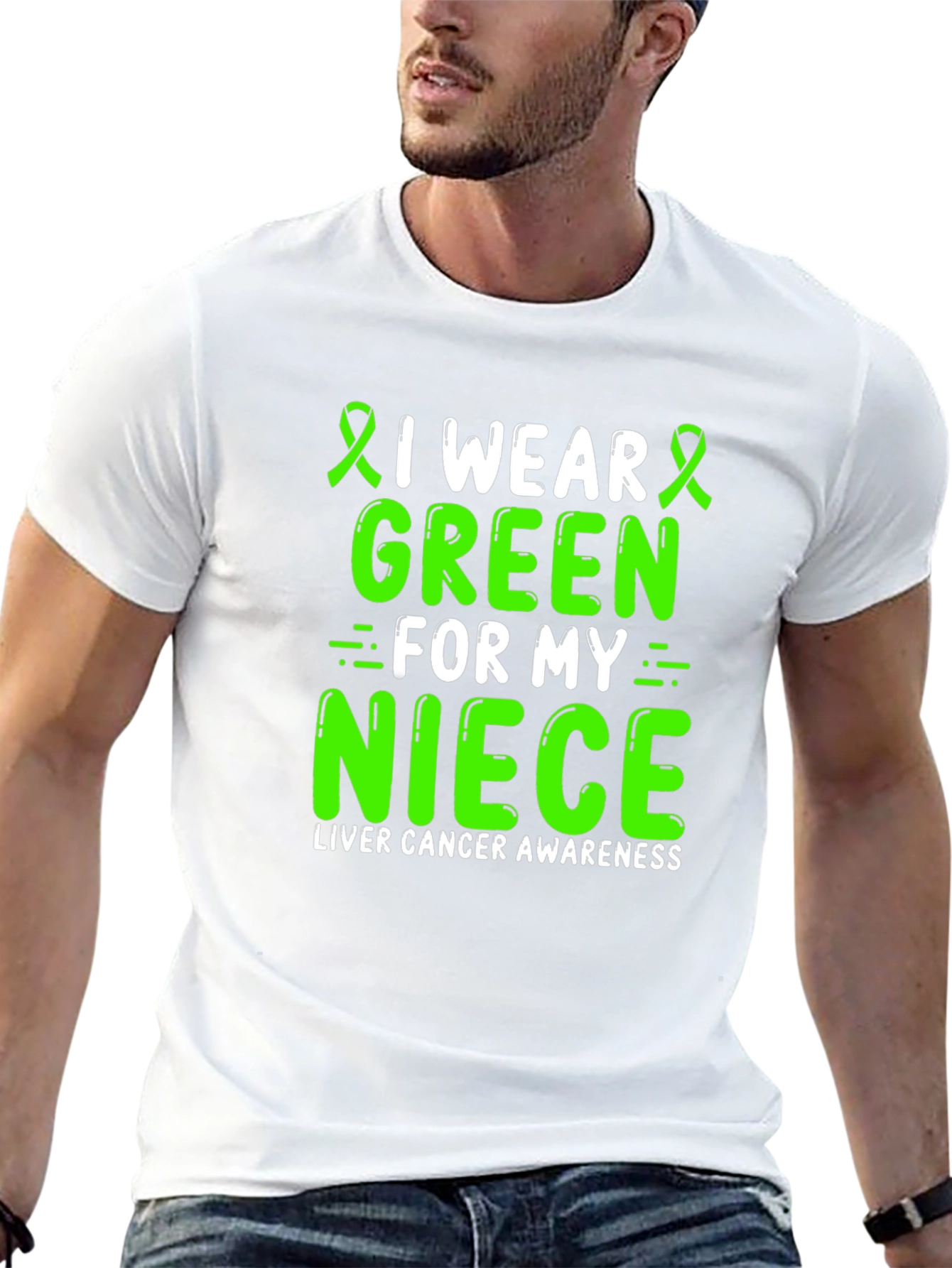Green Ribbon Liver Cancer Awareness T-Shirt