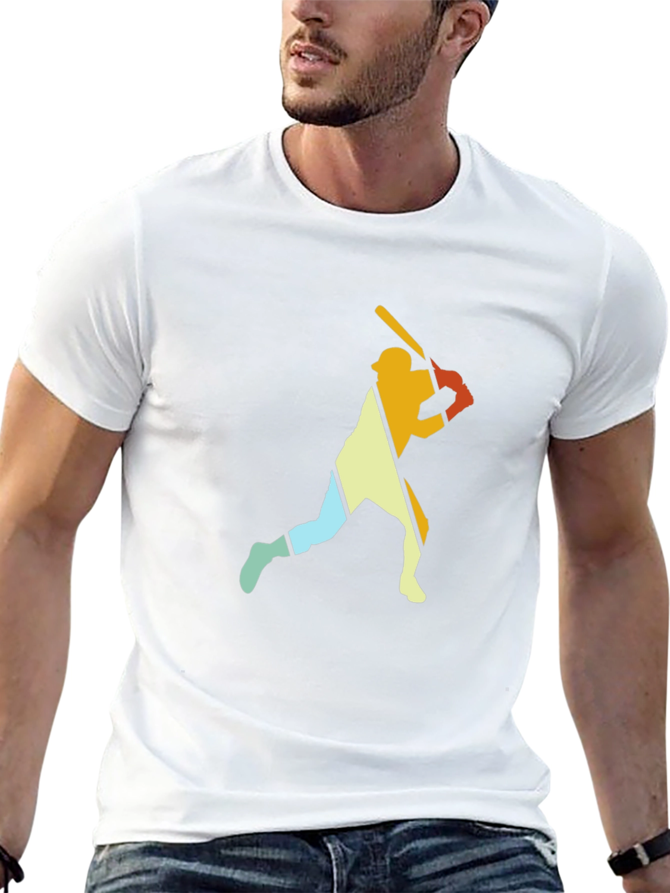 Retro Baseball Player Graphic Tee