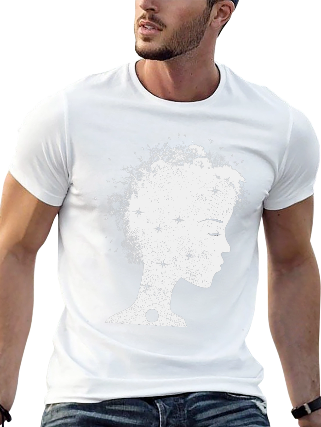 Celestial Woman Graphic Tee - Black
