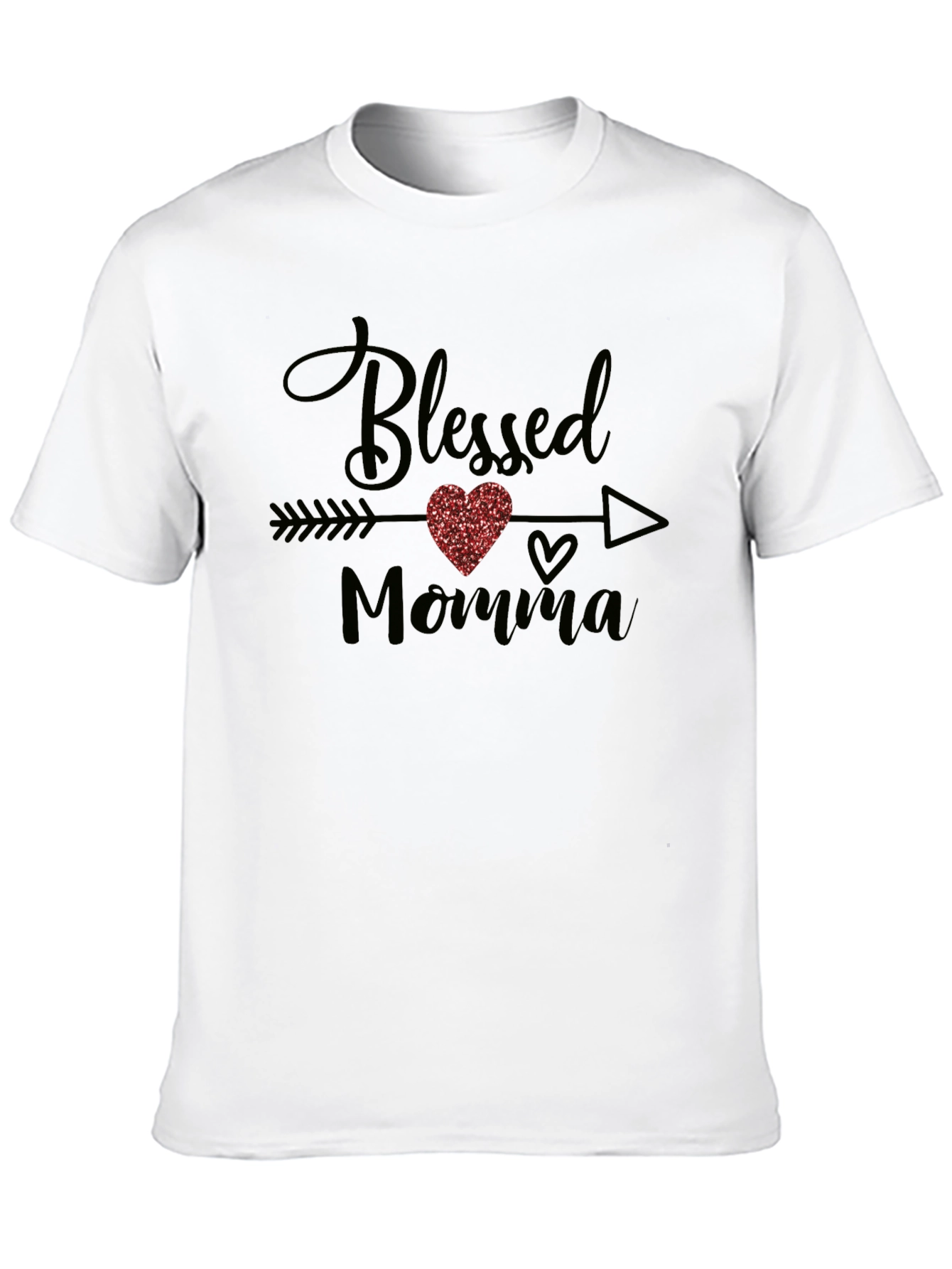 Blessed Momma T-Shirt - Arrow Heart Design