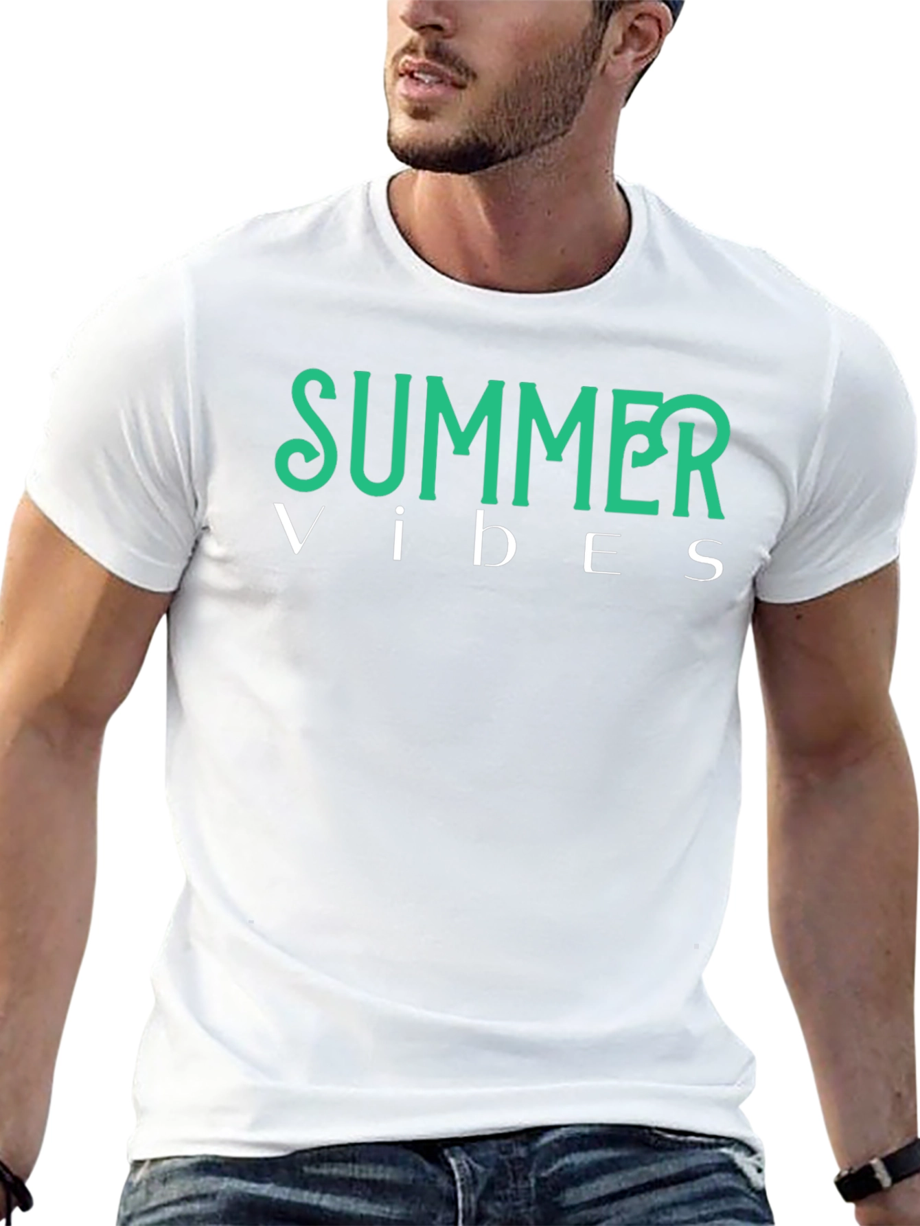 Summer Vibes Graphic Tee - Black