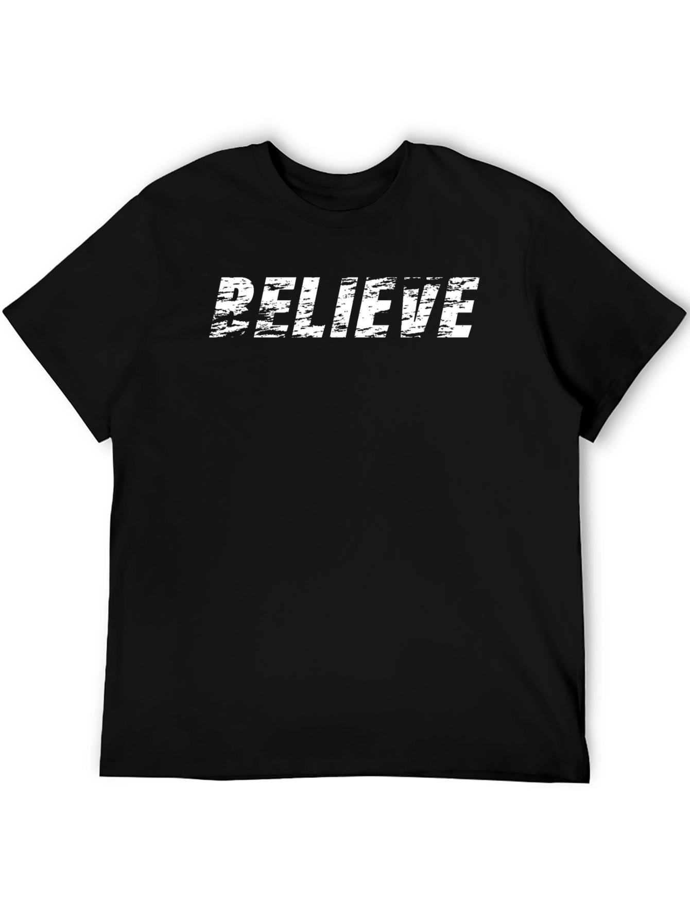Believe Graphic Tee - Stylish Black Cotton T-Shirt
